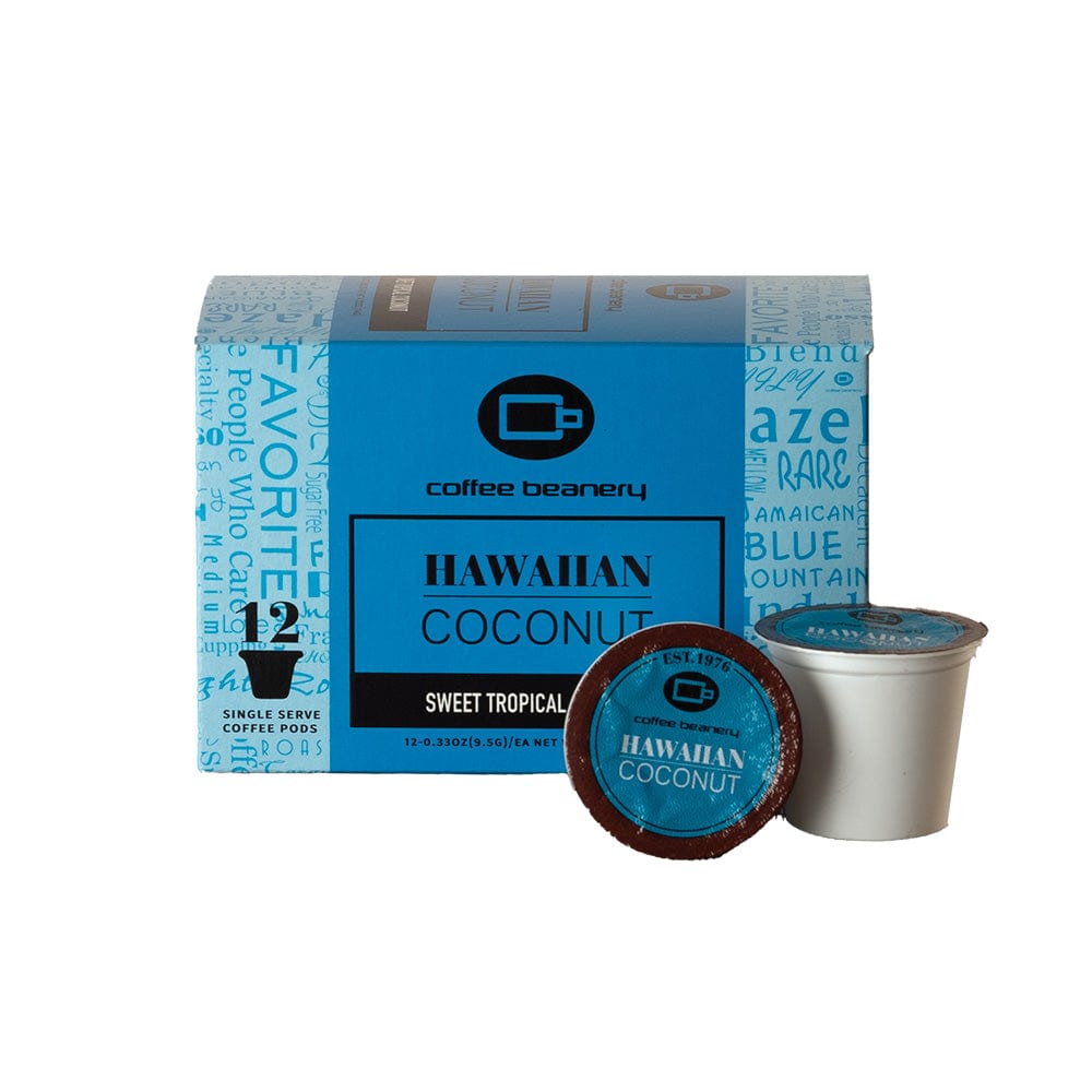 Coffee Beanery Flavored Coffee Regular / 12ct Pods / Automatic Drip Hawaiian Coconut Flavored Coffee