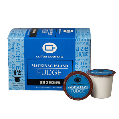 Coffee Beanery Flavored Coffee Regular / 12ct Pods / Automatic Drip Mackinac Island Fudge Flavored Coffee