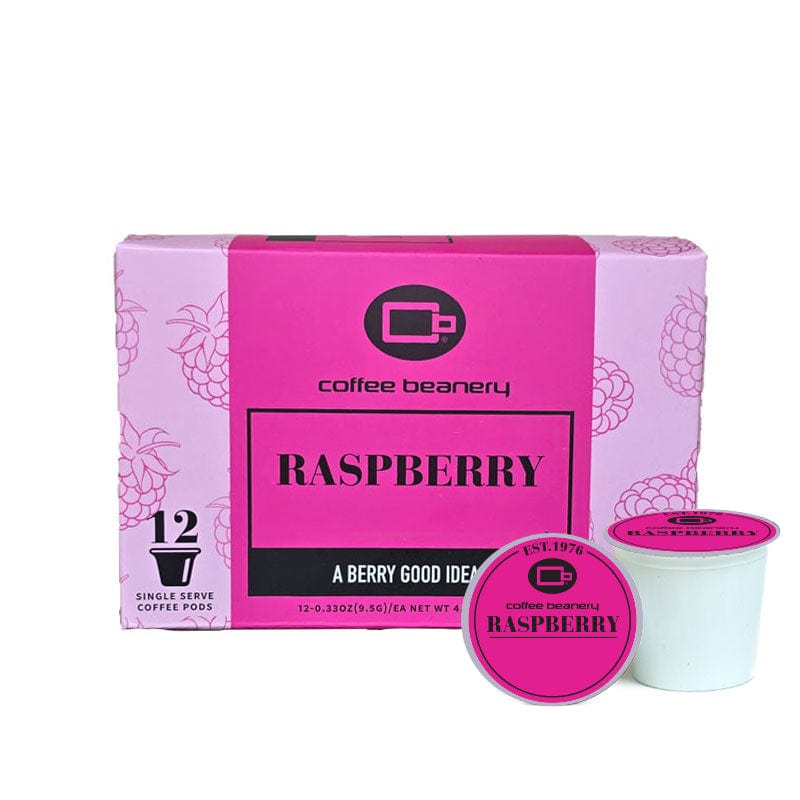 Coffee Beanery Flavored Coffee Regular / 12ct Pods / Automatic Drip Raspberry Flavored Coffee