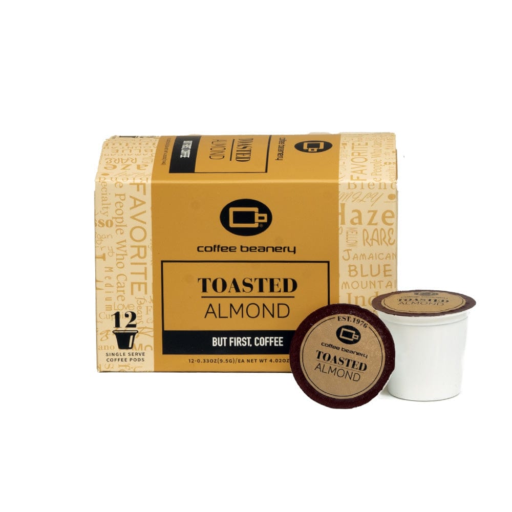 Coffee Beanery Flavored Coffee Regular / 12ct Pods / Automatic Drip Toasted Almond Flavored Coffee