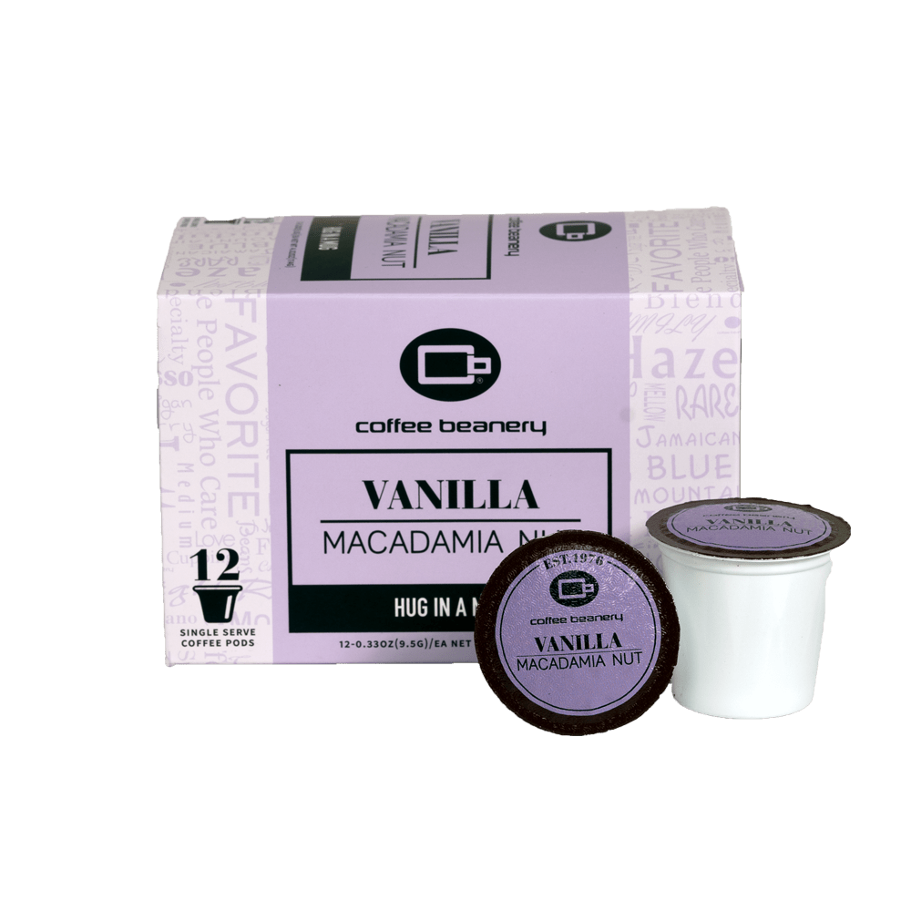 Coffee Beanery Flavored Coffee Regular / 12ct Pods / Automatic Drip Vanilla Macadamia Nut Flavored Coffee
