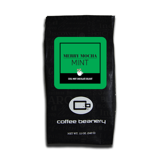 Coffee Beanery Flavored Coffee Regular / 12oz / Automatic Drip Merry Mocha Mint Flavored Coffee