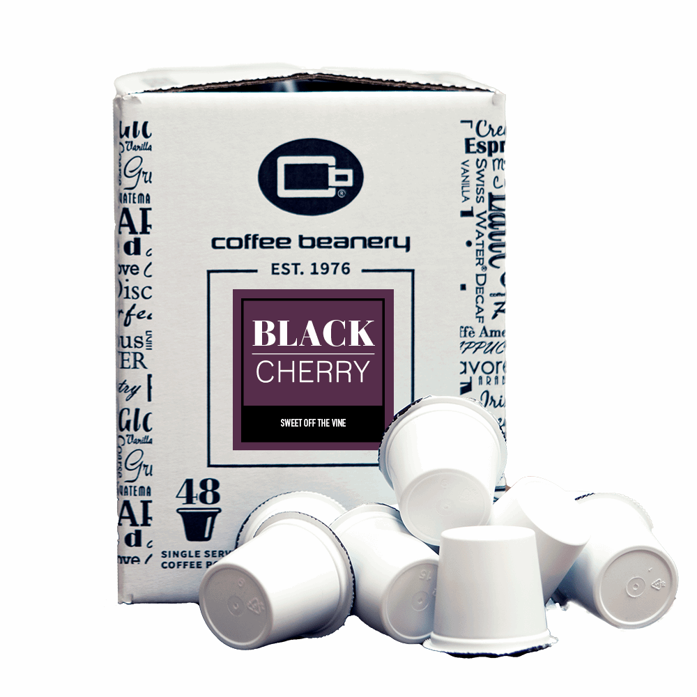 Coffee Beanery Flavored Coffee Regular / 48ct Bulk Pods / Automatic Drip Black Cherry Flavored Coffee