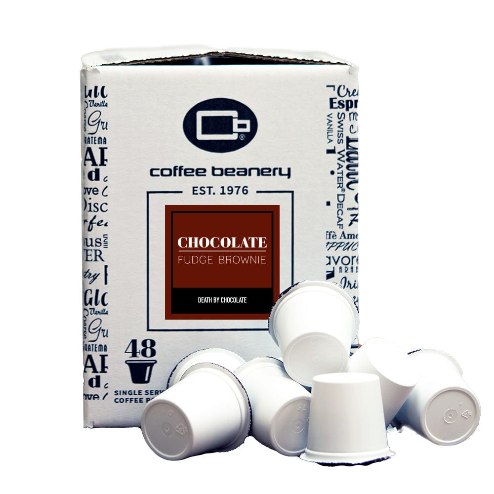 Coffee Beanery Flavored Coffee Regular / 48ct Bulk Pods / Automatic Drip Chocolate Fudge Brownie Flavored Coffee