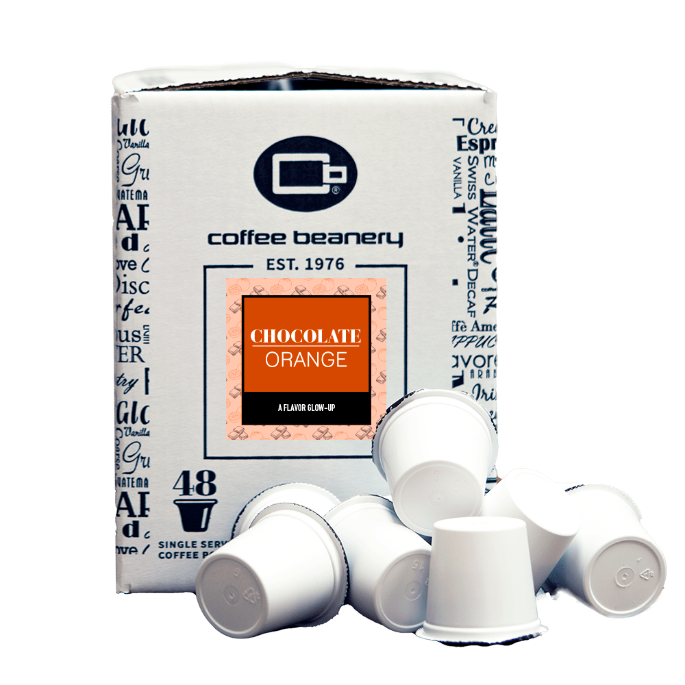 Coffee Beanery Flavored Coffee Regular / 48ct Bulk Pods / Automatic Drip Chocolate Orange Flavored Coffee