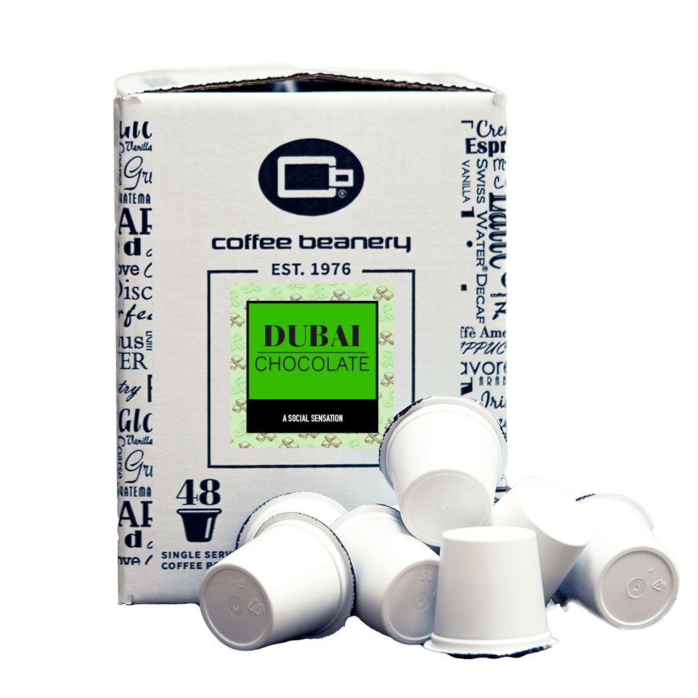 Coffee Beanery Flavored Coffee Regular / 48ct Bulk Pods / Automatic Drip Dubai Chocolate Flavored Coffee | Early Access