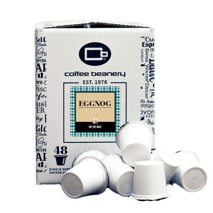 Coffee Beanery Flavored Coffee Regular / 48ct Bulk Pods / Automatic Drip Eggnog Flavored Coffee