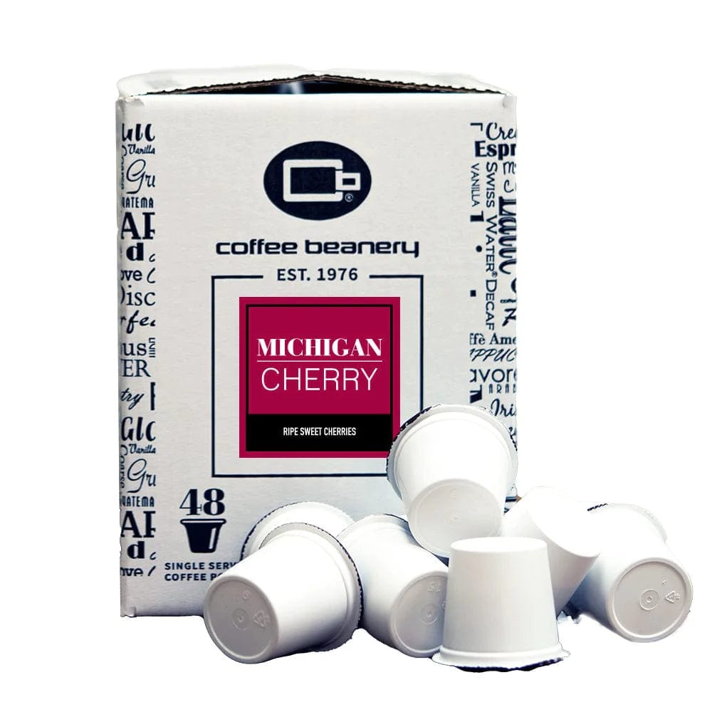 Coffee Beanery Flavored Coffee Regular / 48ct Bulk Pods / Automatic Drip Michigan Cherry Flavored Coffee
