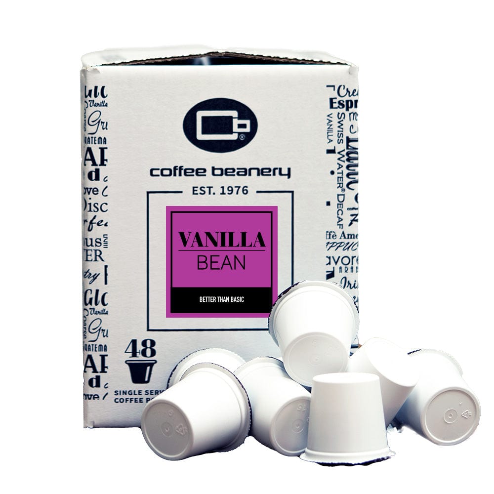 Coffee Beanery Flavored Coffee Regular / 48ct Bulk Pods / Automatic Drip Vanilla Bean Flavored Coffee