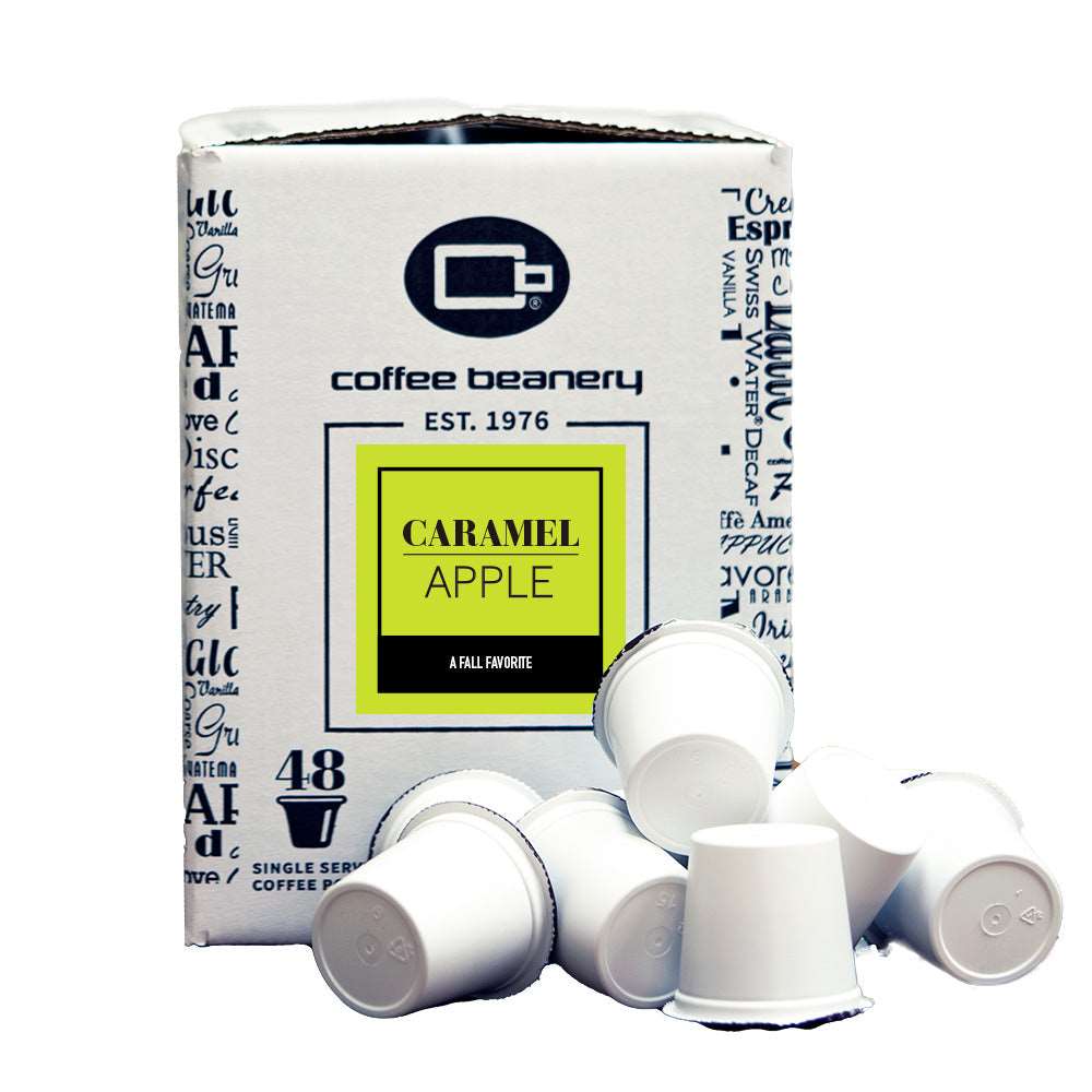 Coffee Beanery Flavored Coffee Regular / 48ct Bulk Pods Caramel Apple Flavored Coffee Pods