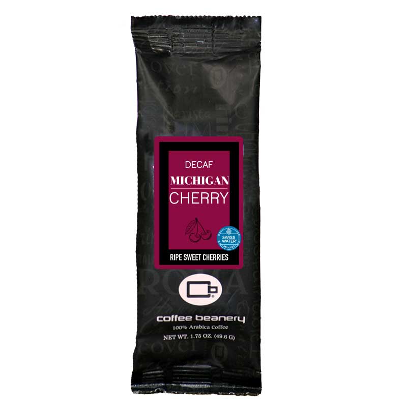 Coffee Beanery Flavored Decaf Coffee 1.75 One Pot Sampler / Automatic Drip Michigan Cherry Flavored Swiss Water Process Decaf Coffee