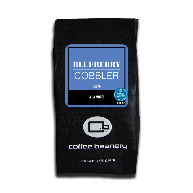 Coffee Beanery Flavored Decaf Coffee 12oz / Automatic Drip Blueberry Cobbler Swiss Water Process Decaf Flavored Coffee
