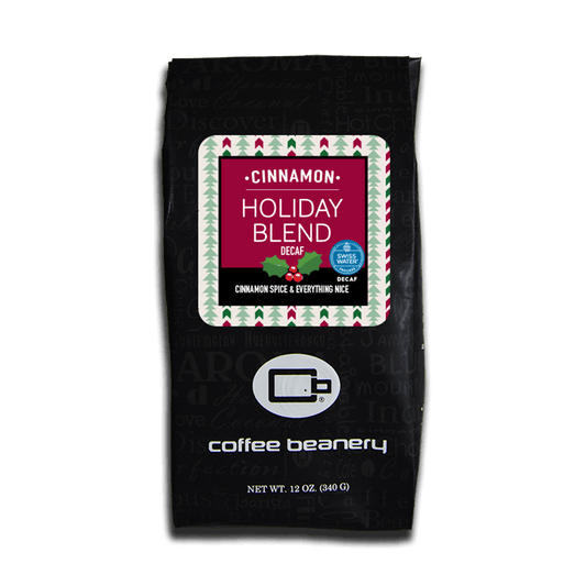 Coffee Beanery Flavored Decaf Coffee 12oz / Automatic Drip Cinnamon Holiday Blend Flavored SWP Decaf  Coffee
