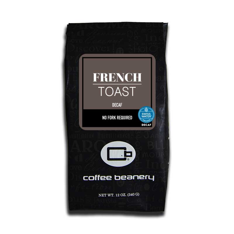 Coffee Beanery Flavored Decaf Coffee 12oz / Automatic Drip French Toast Flavored Swiss Water Process Decaf Coffee