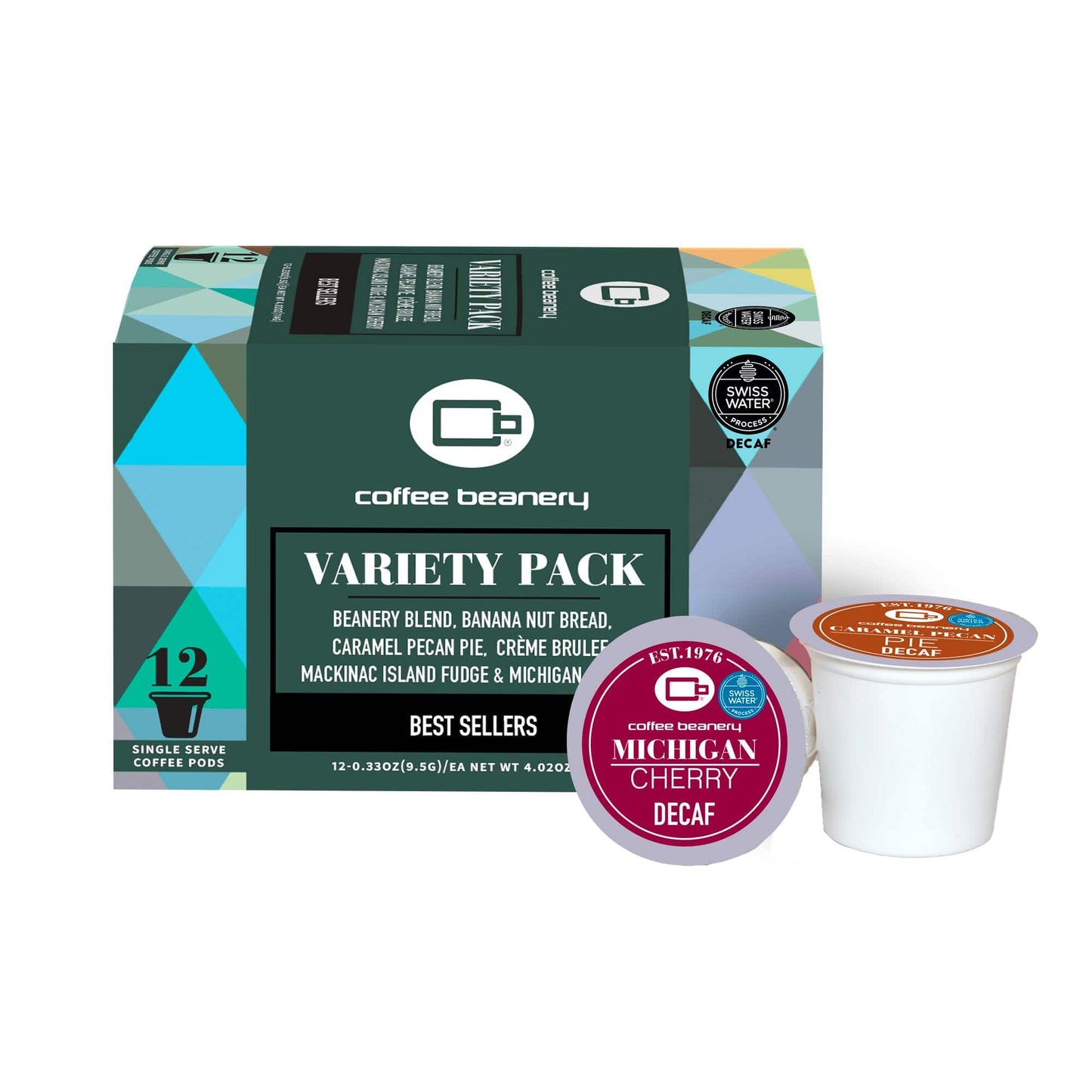 Coffee Beanery Flavored Decaf Coffee Pods CB Variety Decaf Coffee Pods