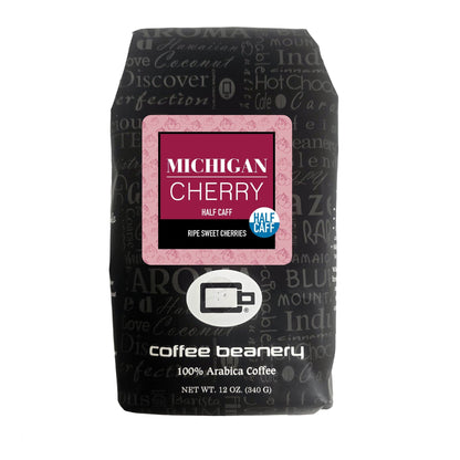 Coffee Beanery Half Caff Flavored Coffee Automatic Drip Half Caff Michigan Cherry Flavored Coffee