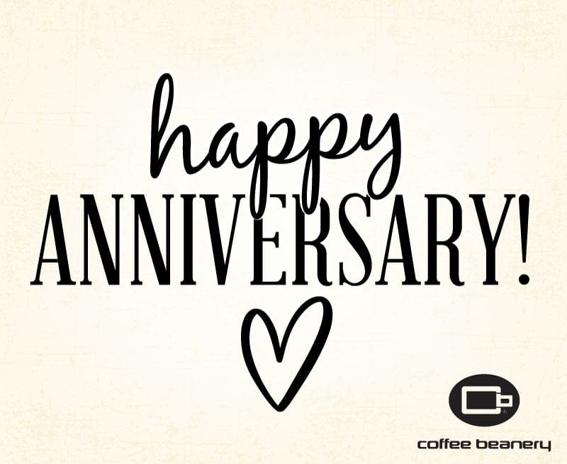 Coffee Beanery Happy Anniversary Gift Message