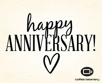 Coffee Beanery Happy Anniversary Gift Message