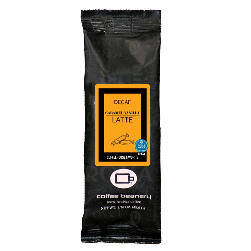 Coffee Beanery Sampler Flavored Decaf Coffee Caramel Vanilla Latte SWP Decaf Coffee | 1.75oz Sampler