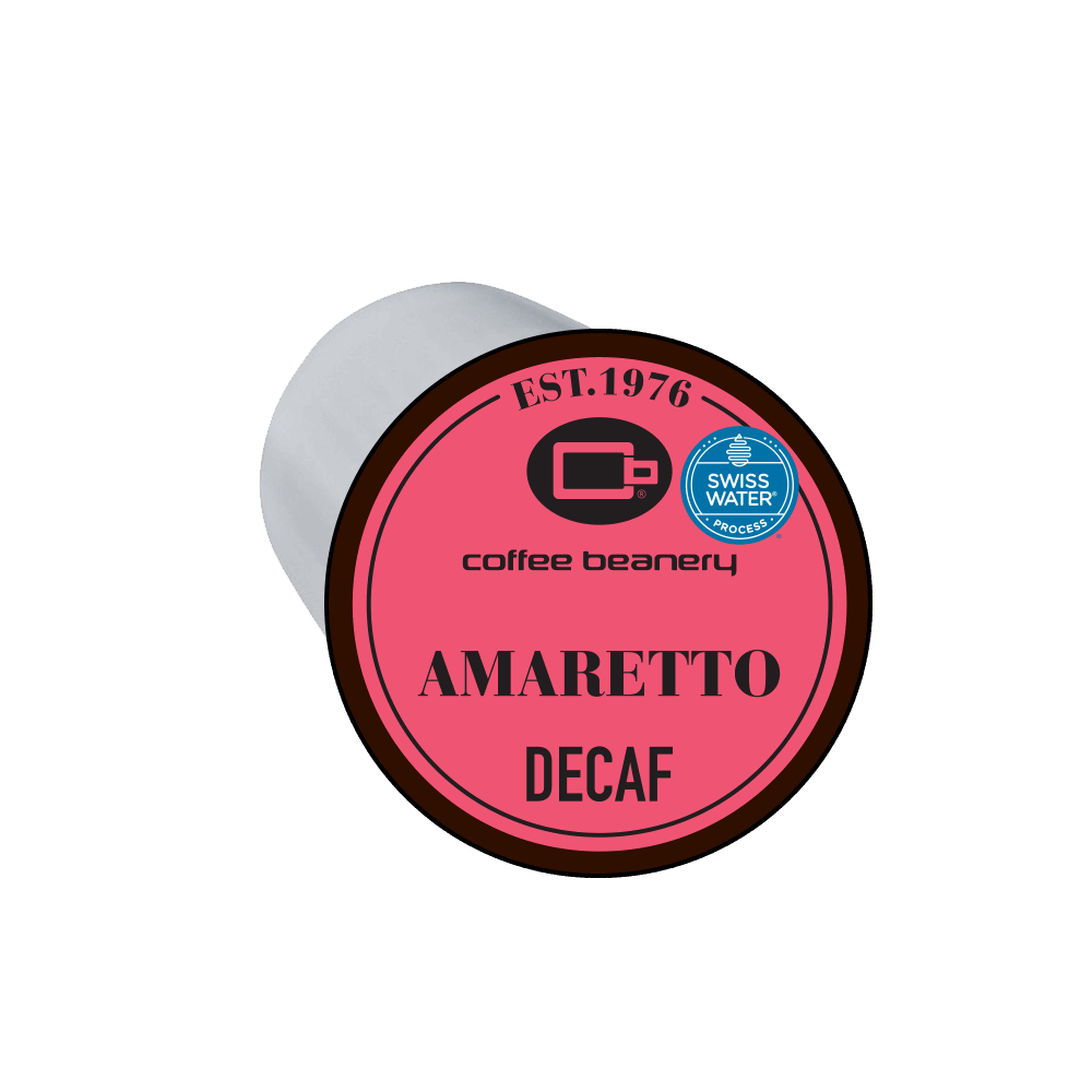 Coffee Beanery Single Cups Decaf Amaretto Coffee Pod