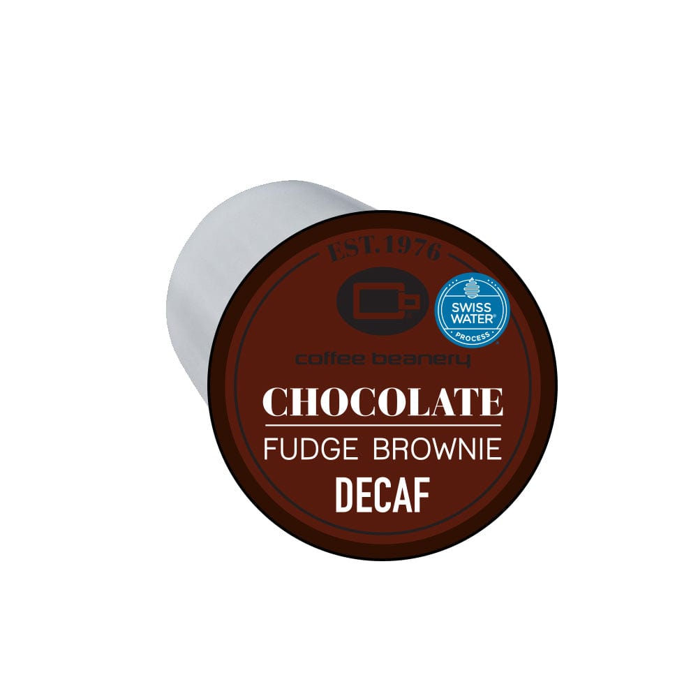 Coffee Beanery Single Cups Decaf Chocolate Fudge Brownie Coffee Pod