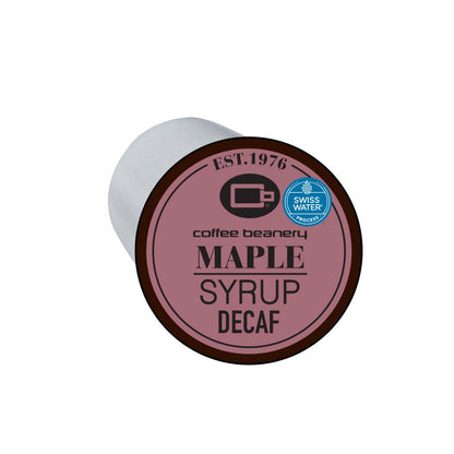 Coffee Beanery Single Cups Decaf Maple Syrup Coffee Pod