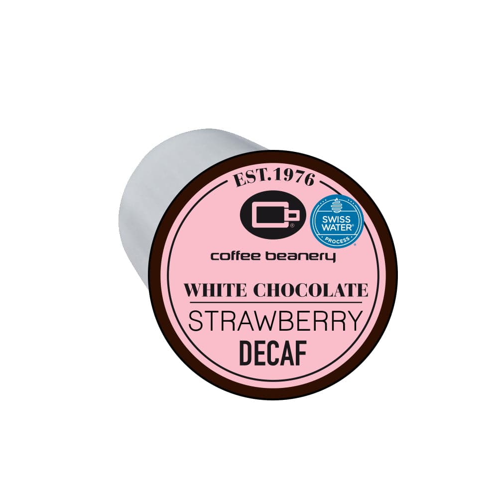 Coffee Beanery Single Cups Decaf White Chocolate Strawberry Coffee Pod