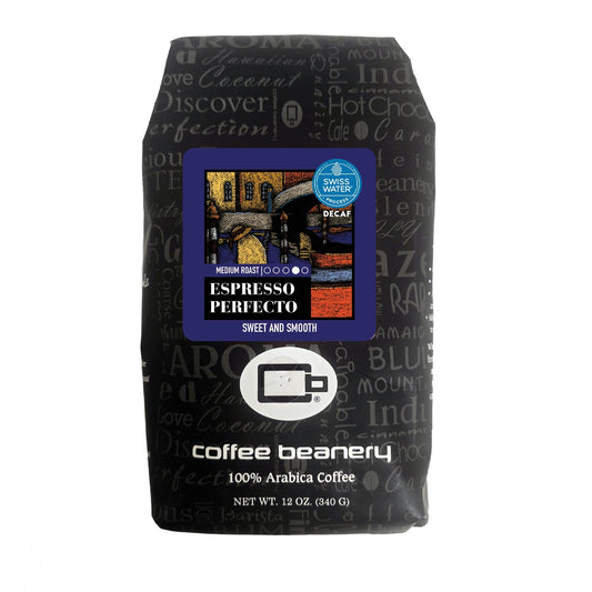 Coffee Beanery Specialty Decaf Coffee 12oz / Automatic Drip Espresso Perfecto® SWP Specialty Decaf Coffee