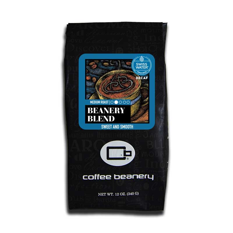 Coffee Beanery Specialty Decaf Coffee Decaf / 12oz / Automatic Drip Beanery Blend Swiss Water Process Specialty Decaf Coffee