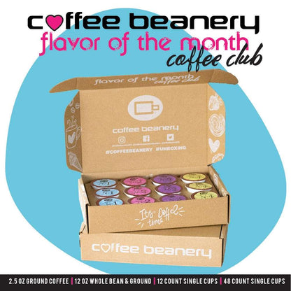 Coffee Beanery Subscription 12ct Pods / Regular Coffee of the Month Club Subscription Box
