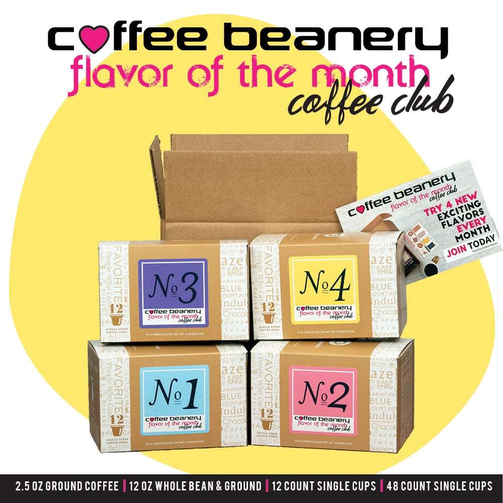 Coffee Beanery Subscription 48ct Pods / Regular Coffee of the Month Club Subscription Box