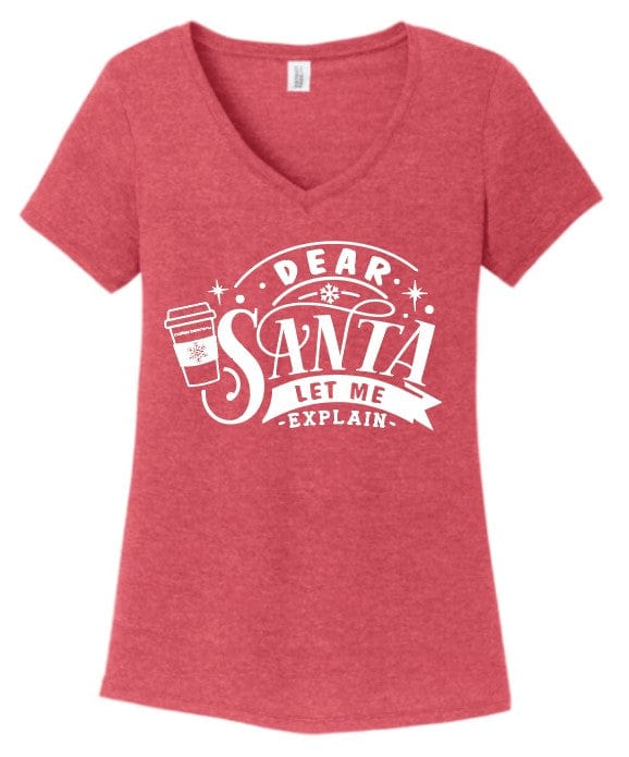 Coffee Beanery V-Neck / S PRE-ORDER Dear Santa, I can explain Shirts - Shipping in September