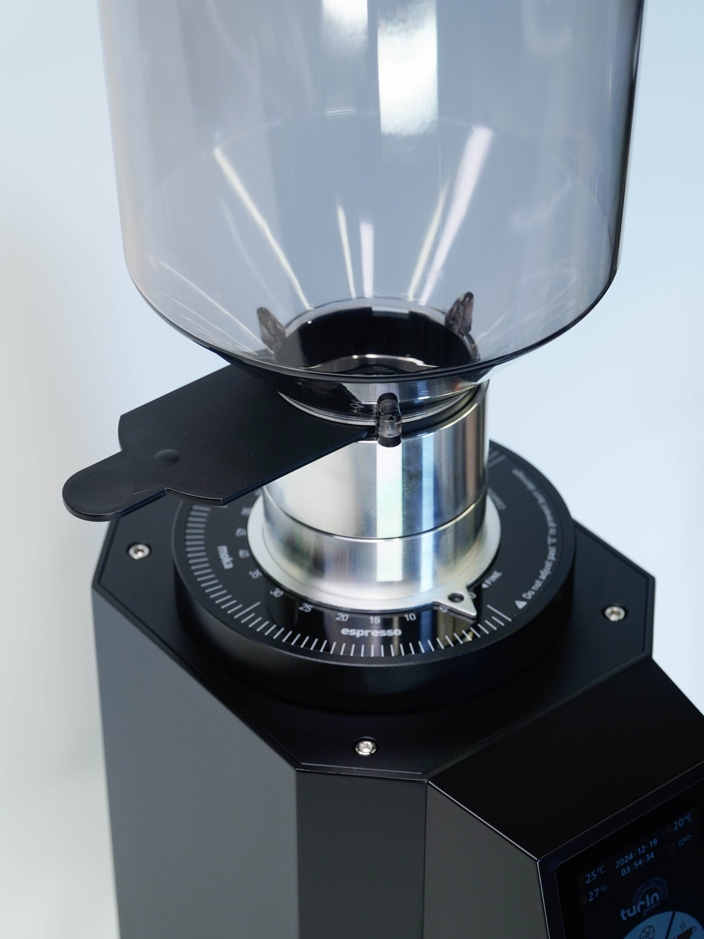 Espresso Outlet LLC Commercial Espresso Grinder Black with DLC Turin ZF83 Commercial Espresso Grinder