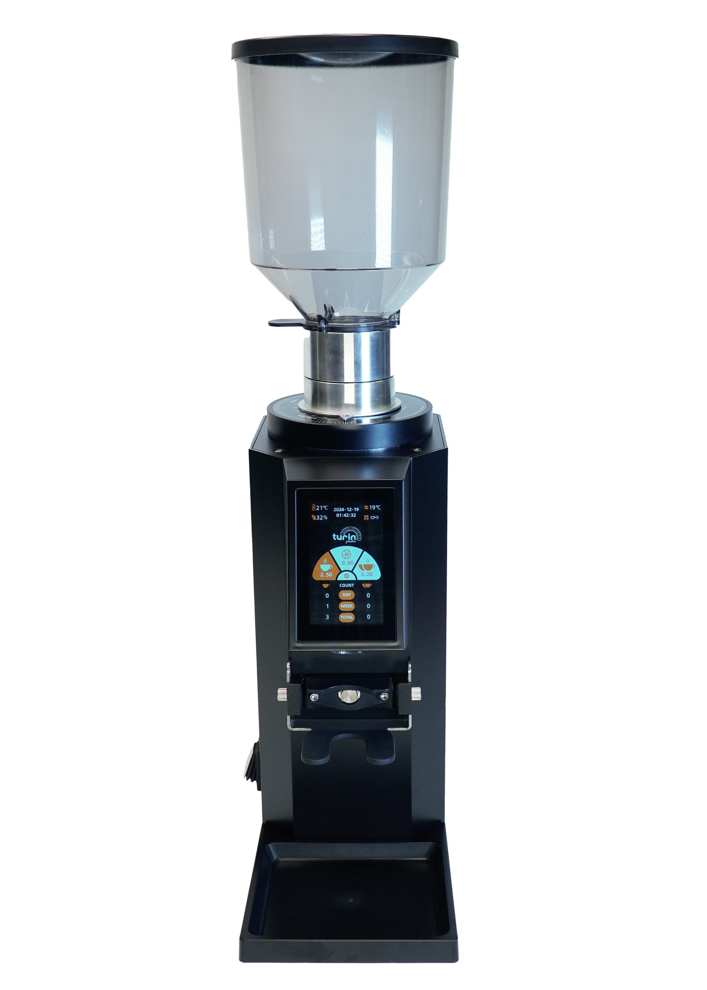 Espresso Outlet LLC Commercial Espresso Grinder Black with DLC Turin ZF83 Commercial Espresso Grinder