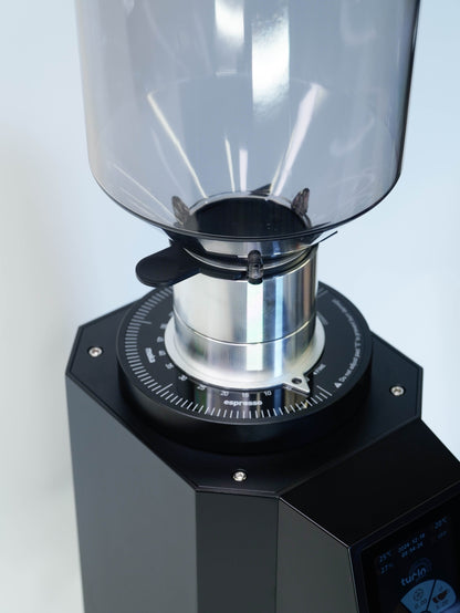 Espresso Outlet LLC Commercial Espresso Grinder Black with DLC Turin ZF83 Commercial Espresso Grinder