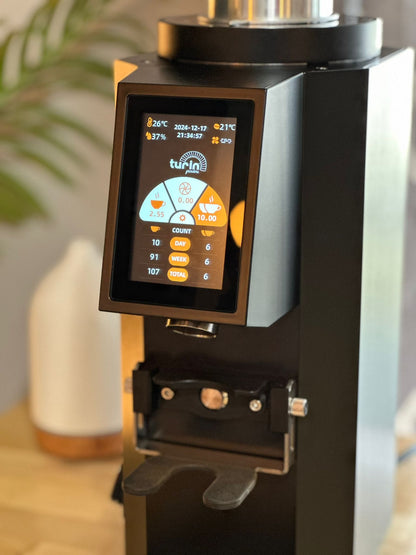 Espresso Outlet LLC Commercial Espresso Grinder Black with DLC Turin ZF83 Commercial Espresso Grinder