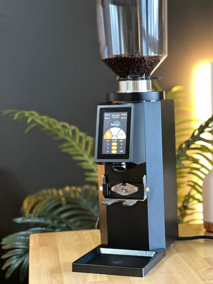 Espresso Outlet LLC Commercial Espresso Grinder Black with DLC Turin ZF83 Commercial Espresso Grinder