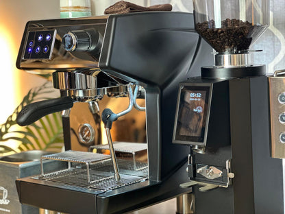 Espresso Outlet LLC Commercial Espresso Grinder Black with DLC Turin ZF83 Commercial Espresso Grinder