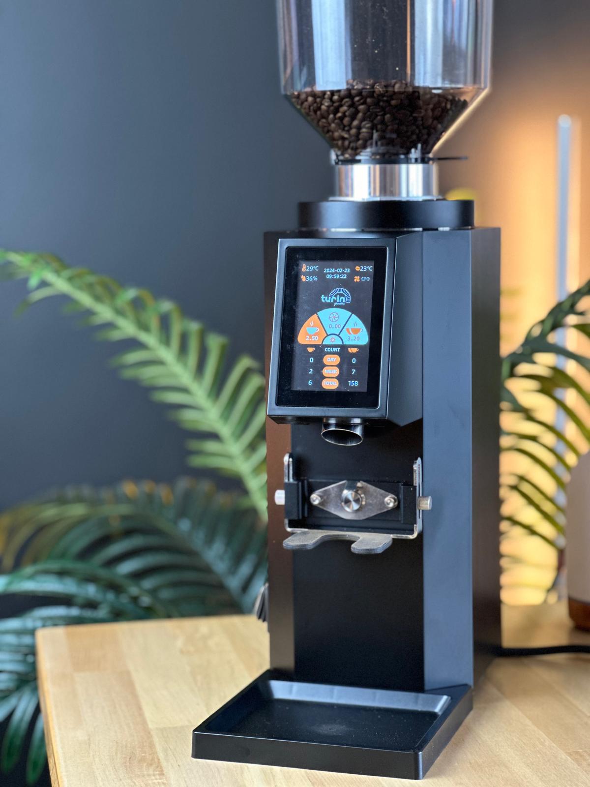 Espresso Outlet LLC Commercial Espresso Grinder Black with DLC Turin ZF83 Commercial Espresso Grinder