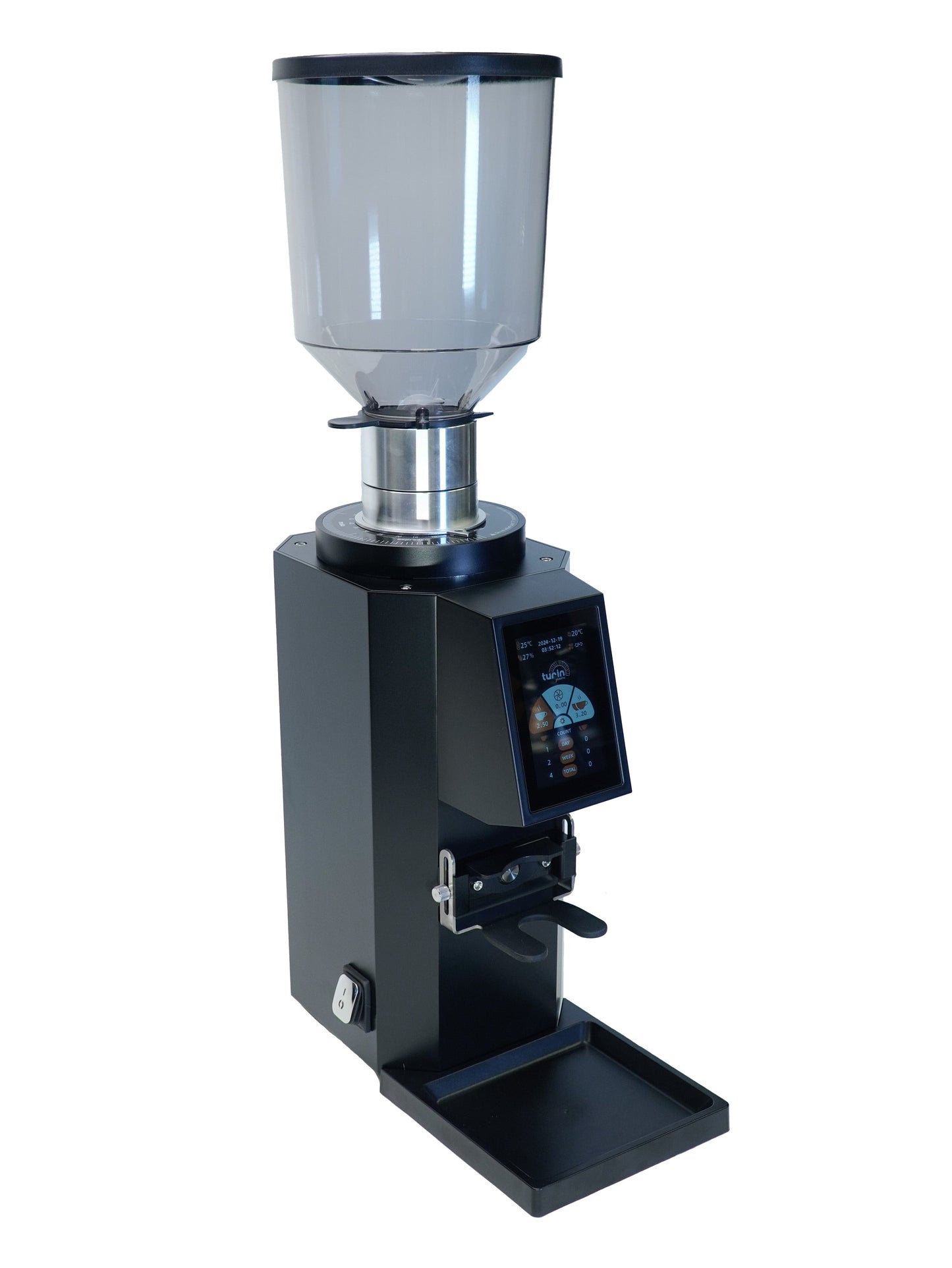 Espresso Outlet LLC Commercial Espresso Grinder Black with DLC Turin ZF83 Commercial Espresso Grinder