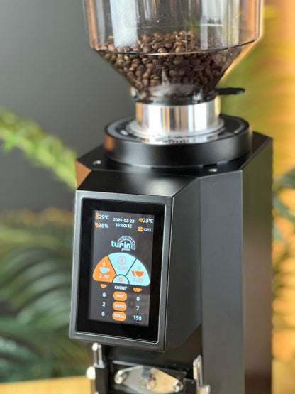 Espresso Outlet LLC Commercial Espresso Grinder Black with DLC Turin ZF83 Commercial Espresso Grinder