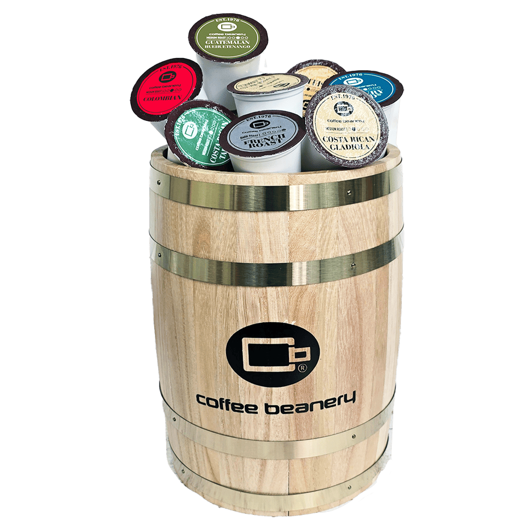 Free Standard Shipping* Coffee Gift Baskets Barrel of Specialty Coffee Pods
