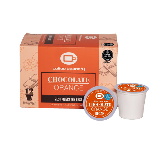 Free Standard Shipping* Flavored Coffee 12ct Pods Chocolate Orange Flavored Decaf Coffee Pods