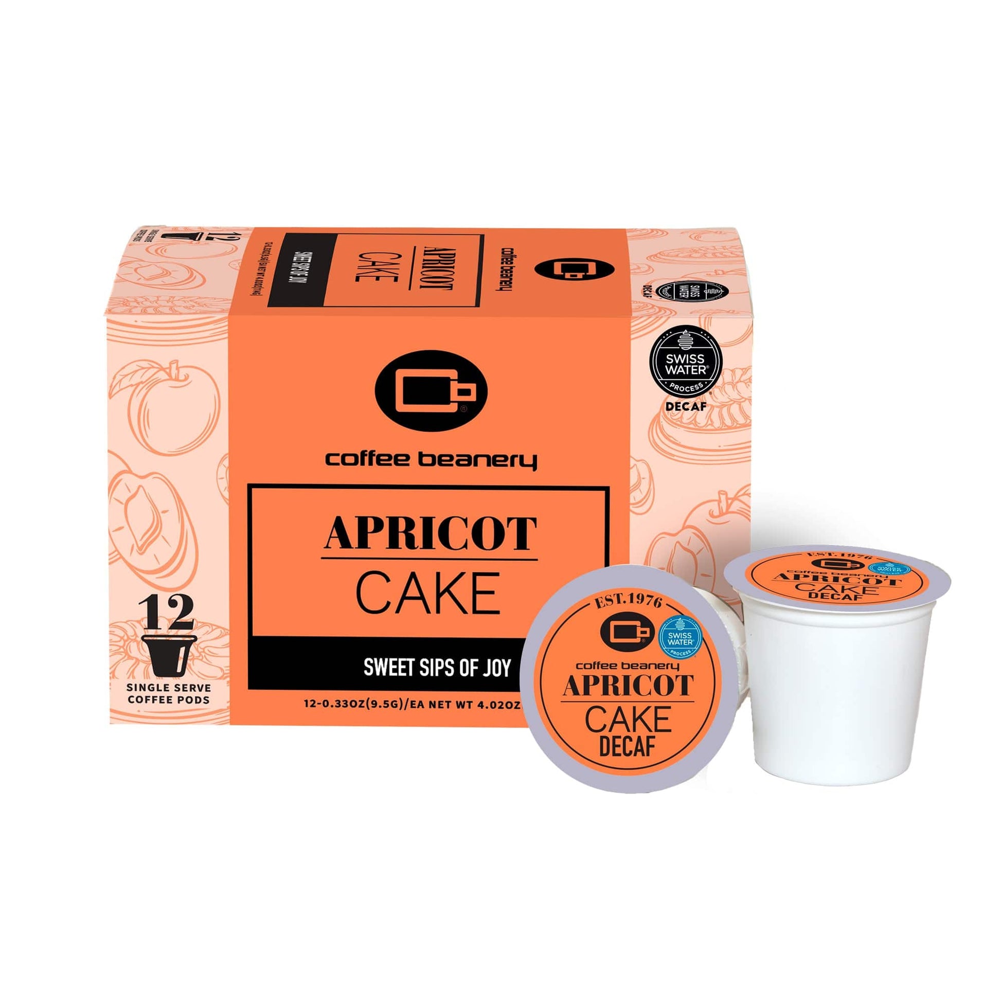 Free Standard Shipping* Flavored Coffee Decaf / 12ct Pods / Automatic Drip Apricot Cake Flavored Coffee