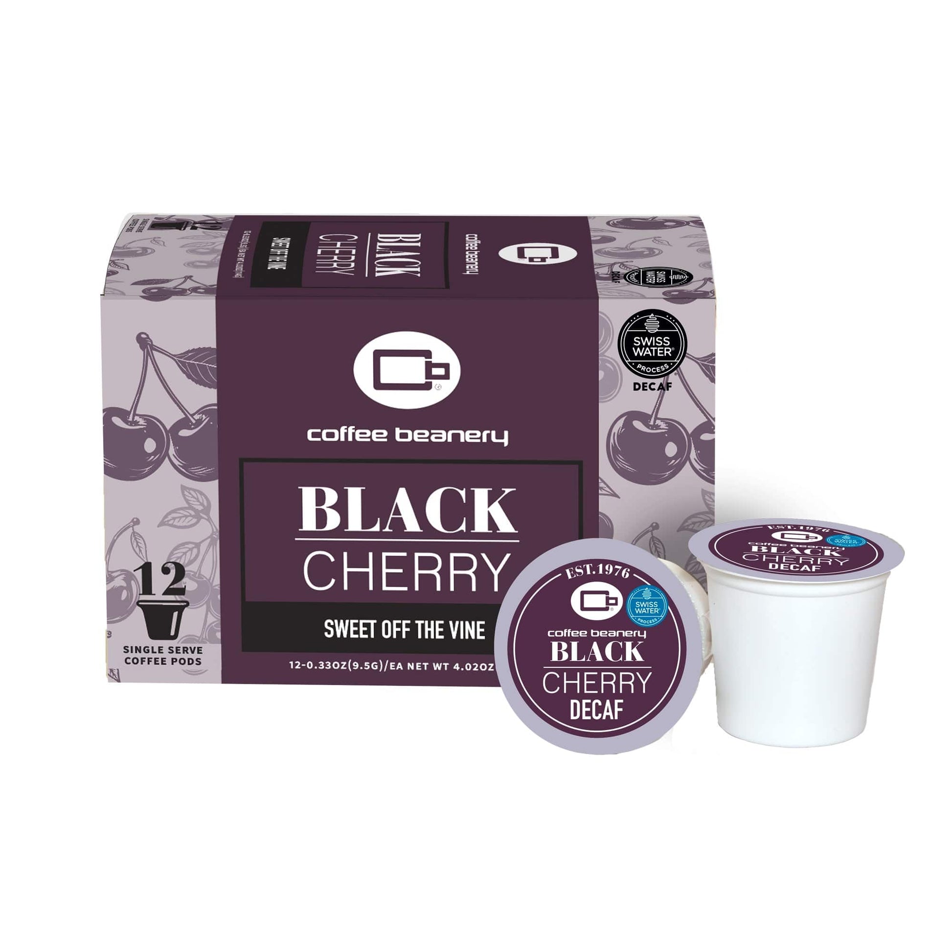 Free Standard Shipping* Flavored Coffee Decaf / 12ct Pods / Automatic Drip Black Cherry Flavored Coffee