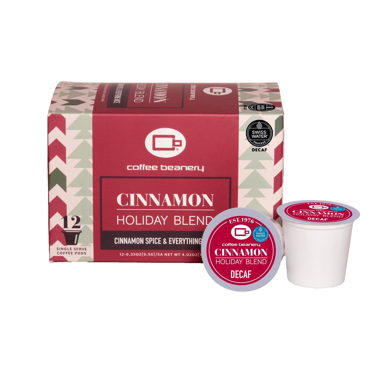 Free Standard Shipping* Flavored Coffee Decaf / 12ct Pods / Automatic Drip Cinnamon Holiday Blend Flavored Coffee