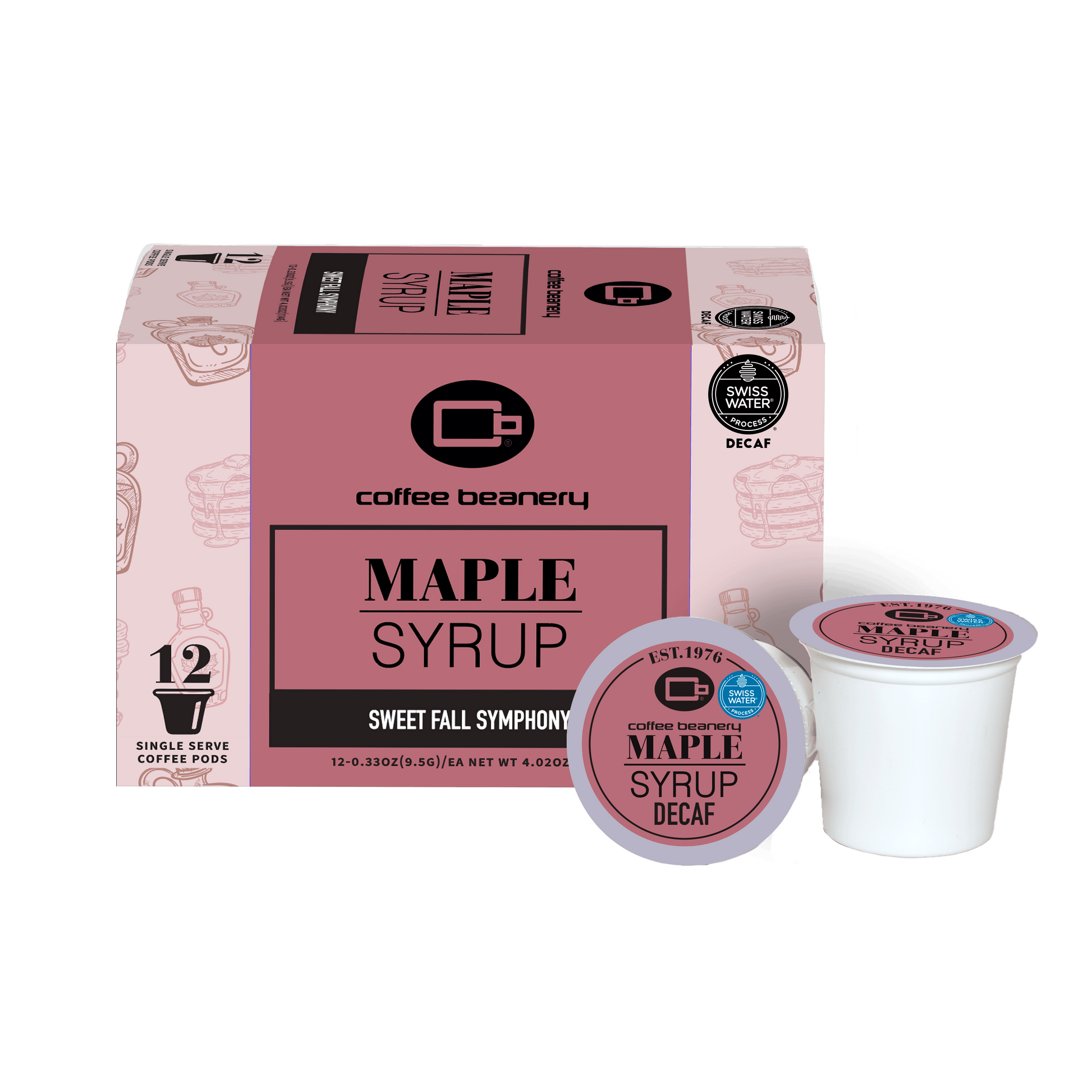 Free Standard Shipping* Flavored Coffee Decaf / 12ct Pods / Automatic Drip Maple Syrup Flavored Coffee