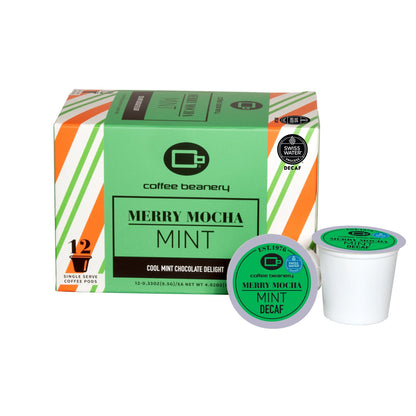 Free Standard Shipping* Flavored Coffee Decaf / 12ct Pods / Automatic Drip Merry Mocha Mint Flavored Coffee | Early Access
