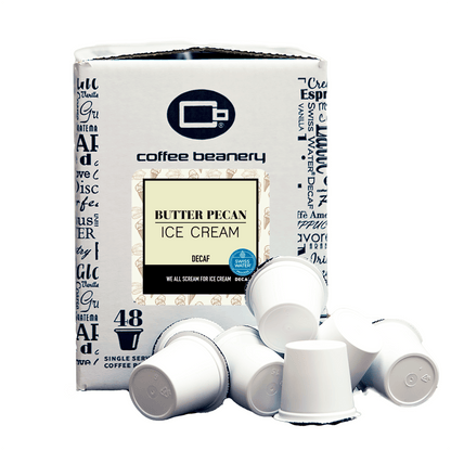 Free Standard Shipping* Flavored Coffee Decaf / 48ct Bulk Pods / Automatic Drip Butter Pecan Ice Cream Flavored Coffee