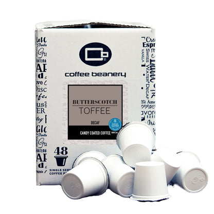 Free Standard Shipping* Flavored Coffee Decaf / 48ct Bulk Pods / Automatic Drip Butterscotch Toffee Flavored Coffee